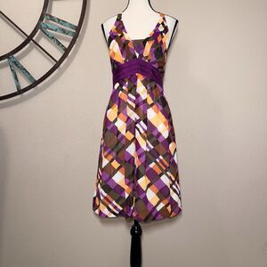 Anthropologie Moulinette Soeurs Halter Dress Size 4 EUC Multicolor Lined